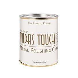 Rolite MTMPC2# Midas Touch Metal Polishing Cream - Cleaner and Polishing Rouge for Sterling Silver, Gold, Brass, Chrome, Copper, and Other Swelling, Non-Toxic Formula, 2 Pounds, 1 Pack
