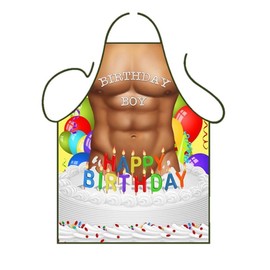 Iconic Aprons Sexy Birthday Boy Apron, Polyester, Multi-Colour, 79 x 56 x 0.1 cm