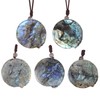 mookaitedecor Crystal Wolf Necklace Jewellery Gift Labradorite Crystal Pendant Necklace
