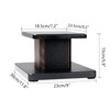 Pair-6 Inch (15CM)-Wood Speaker Stands for Home-Cinema HiFi Desktop and