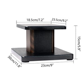 Pair-6 Inch (15CM)-Wood Speaker Stands for Home-Cinema HiFi Desktop and Satellite Speakers Monitor Stands