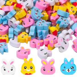 200Pcs Easter Mini Erasers Cute Bunny Egg Mini Erasers for Kids Party Favors Easter Basket Stuffers