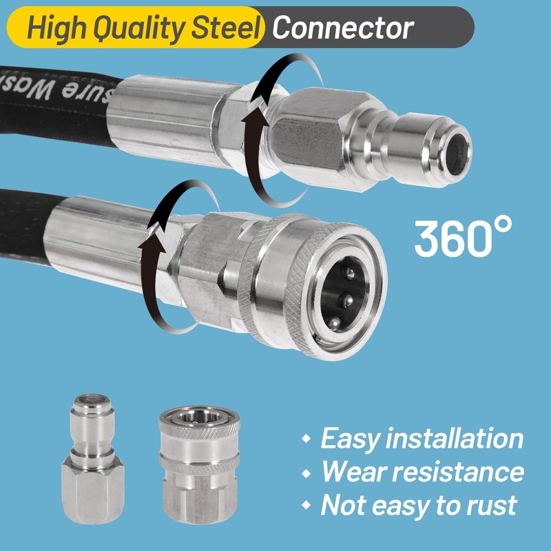 NuFlySic Pressure Washer Whip Hose Power Washer Jumper Hose for