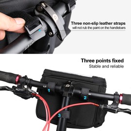 Rhinowalk Bike Basket,Lunch Box Insulated Bike Handlebar Bag Bike Front Bag Camera Bag Handbag Phone Bag with Touch Screen Shoulder Strap Professional Cycling Accessories