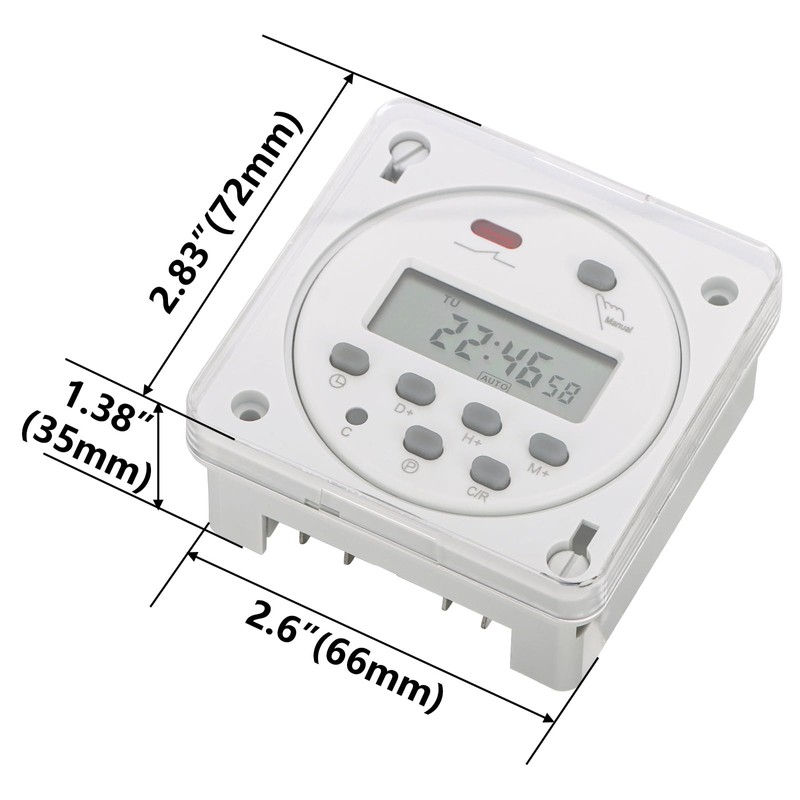 Weasch Timer Switch, CN101A, DC/AC 12V 16Amp, Digital LCD Power