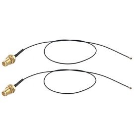 Futheda 2pcs U.FL IPX IPEX MHF4 to RP-SMA Female Bulkhead Mount WiFi Antenna Extension Cable 0.81mm Coaxial Pigtail Cable 30cm/12 inch for M.2 NGFF Interface Wireless Network Card WiFi Adapter