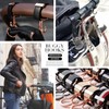 e.x.p.japon PP バギーフック マットBK-合皮ブラック 360度回転 ダブルフック ベビーカー 荷物フック 耐荷重約60キロ ベビーカーフック