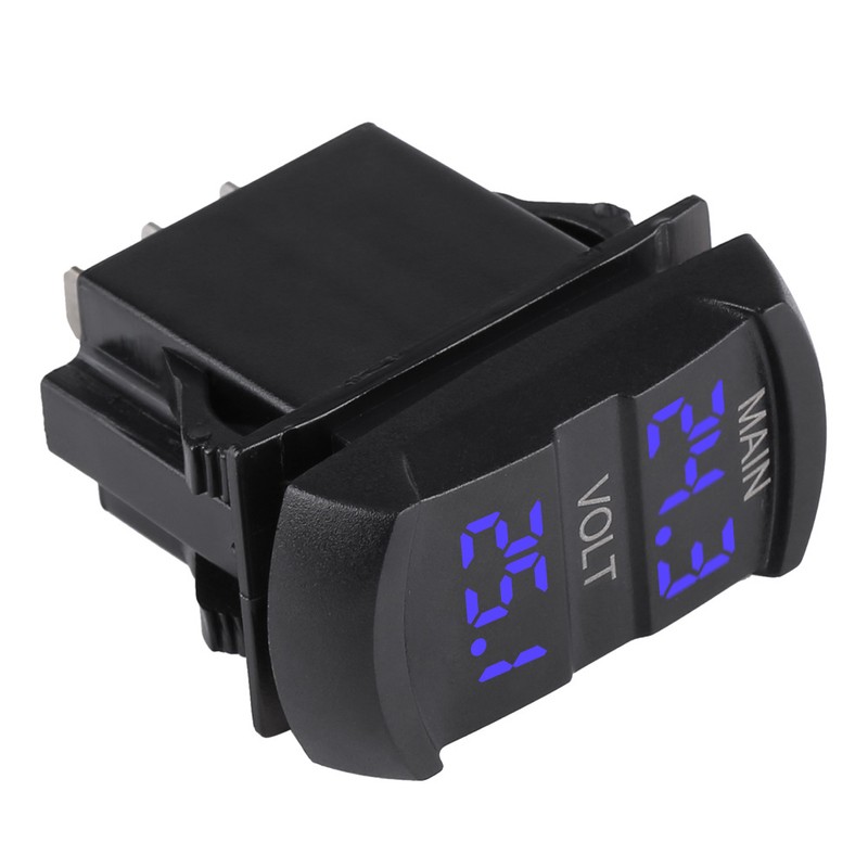 Car DC 10V-60V Blue LED Digital Dual Voltmeter Universal for