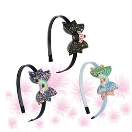 WOONEKY 3pcs Kids Hair Hoops Curly Hair Headbands Decorative Headwrap Rainbow Headwrap Gradient Headdress