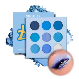 Bili Biliard Eyeshadow Palette 9 Colors Blue Purple Eyeshadow -Cool Toned Makeup Palette,Matte and Shimmer Finishes - Highly Pigmented Eye Makeup,Long Lasting Waterproof Makeup Palette. (blue)