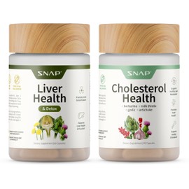 Snap Supplements Liver Health Support Supplement, Natural Liver Cleanse Detox and Repair, 60 Count (Liver + Cholesterol (60 x 2 Count))