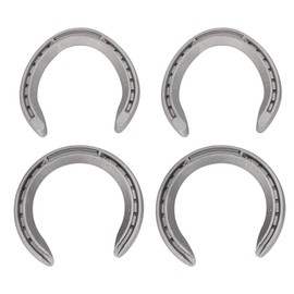 4PCS Aluminium Alloy Horseshoe Kit, Horse Shoes, Sports Horseshoes Horse Riding Tool Equipment Accessories for Indoor or Outdoor (Type 5(8.3 X 8.3 X 3.5in))