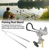 Stainless Steel Fishing Rod Holder 360° Rotatable Adjustable Ground Insert