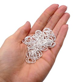 Silver Plated Jump Rings 12mm 200pcs (1.2mm Thickness) for Jewellery Making, Strong Open Jump Rings for Connecting Clasps, Pendants and Findings, Essential Beading Supplies
