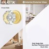 CLCTK 4 Pack Glass Dummy Door Knobs, Single Side Dummy