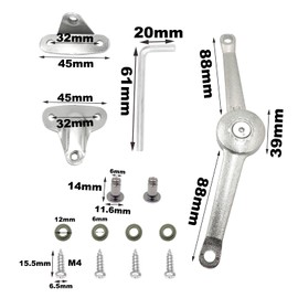 XNJIHWA 2 Pcs Lid Support Hinges Soft Close Dampers Door Hinge Hydraulic Arm Adjustable Lift up Stay Support in 40lb