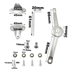 XNJIHWA 2 Pcs Lid Support Hinges Soft Close Dampers Door Hinge Hydraulic Arm Adjustable Lift up Stay Support in 40lb