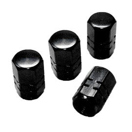 SHENKENUO For GMC Tire Valve Stem Caps Car Truck Universal Fitting Aluminum Metallic Black