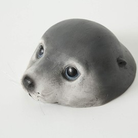 LS-LebenStil Decorative object floating animal seal Fred 17 cm seal head garden figure pond decoration