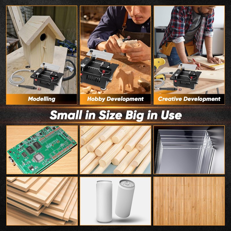 Saker Mini Multi-Functional Table Saw,Mini Table Saws for Crafts,Portable Mini