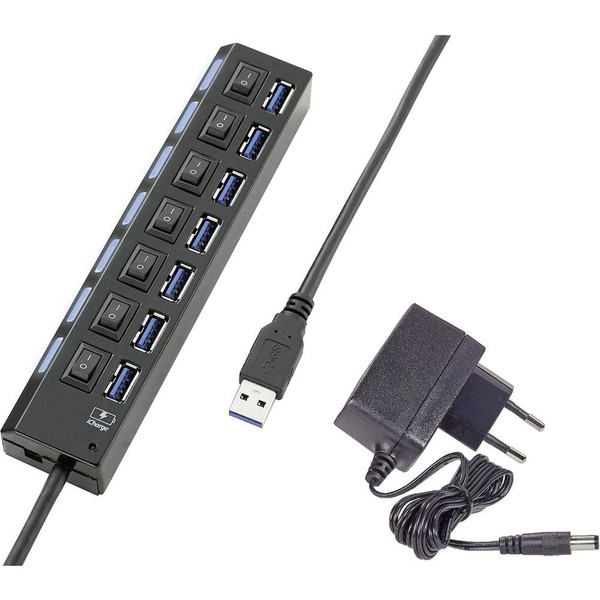 Renkforce 7 PORT USB 3.0 HUB SCHALTBAR