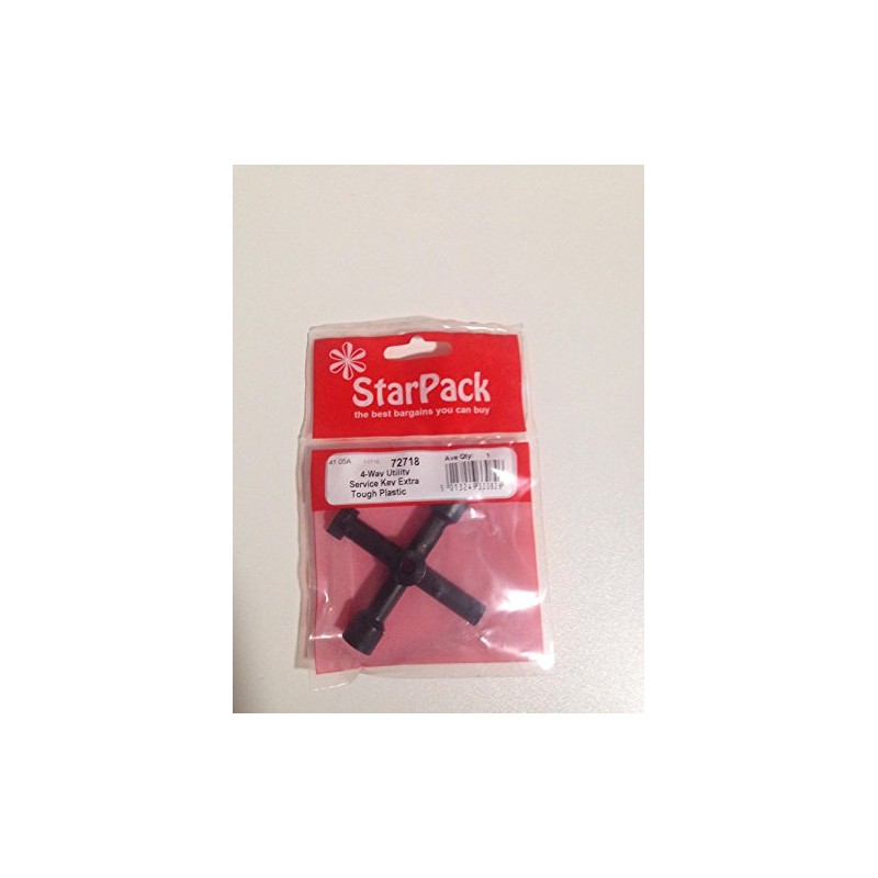 StarPack Home 4-Way Utility Key Universal Plastic for Gas, Electric,