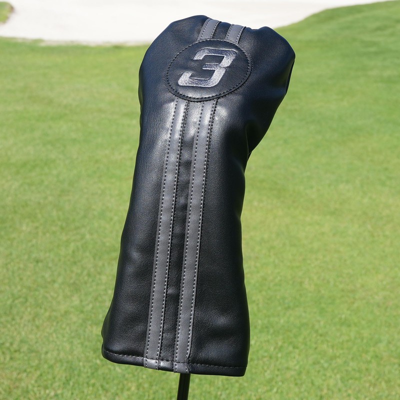 3 Wood Headcover, Easy Slip-On Easy-Off Golf Club Headcover, Fleece