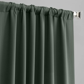 HPD Half Price Drapes BOCH-194906-120 Green Blackout Room Darkening Curtain (1 Panel), 50 X 120, Dark Mallard