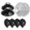 Bricologht 4x 5.75" 5-3/4" GLASS LED Headlights High-Low Beam For