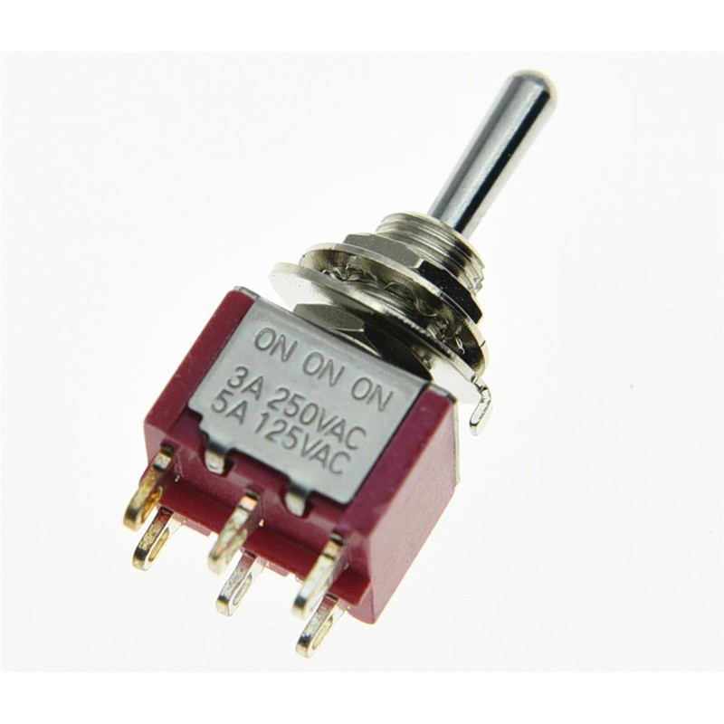 Salecom 3pcs DPDT 6 Pin 3 Position ON/ON/ON Guitar Mini