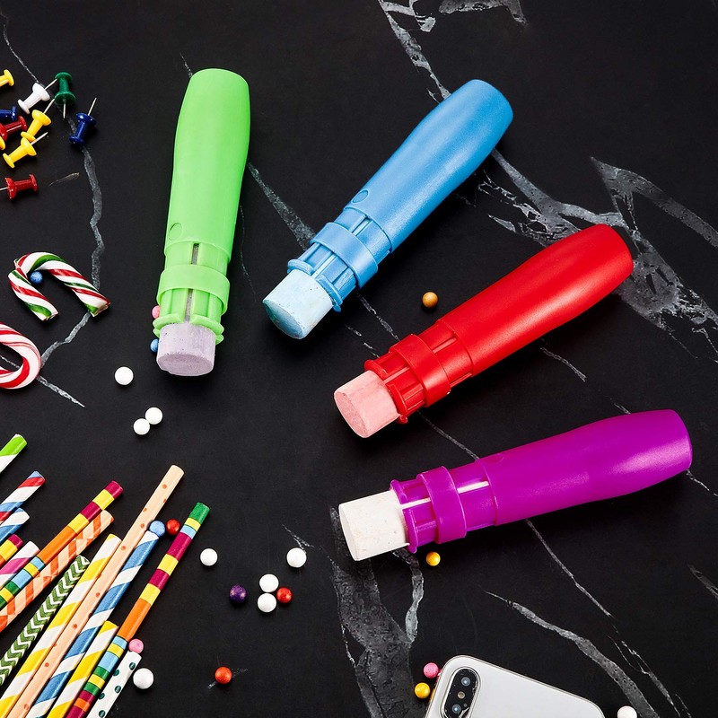 Outus 5 Pieces Sidewalk Chalk Holders Railroad Chalk Holder Jumbo