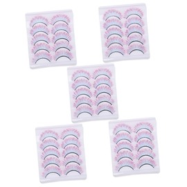 25 Pares De Pestañas Postizas De Colores Extensiones De Pestañas Postizas De Colores De Arcoíris Pestañas 3D Para Festivales Pestañas