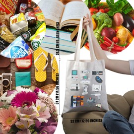 PWHAOO Video Game Lover Gift Arcade Gamer Tote Bag Retro Gamer Handbag 90's 80'sRetro Game Merch (Arcade Gamer T)