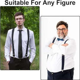 Tirantes para Hombre en X, Sujetador Unisex Ajustable, Accesorios para Fijar Camisa, Tirantes para Bodas, Trabajo, Regalo para Caballero