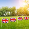 100 Pcs British Stick Flags British Union Flags 5 x