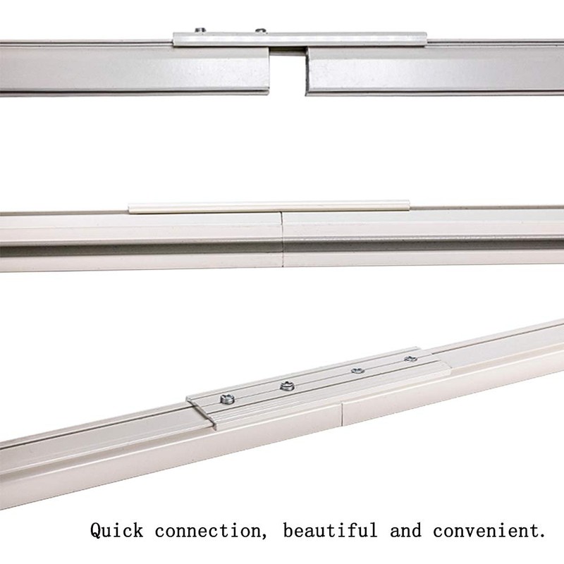 6ft-12ft Upgraded Aluminum Curtain Track, Ceiling or Wall mount, Curtain