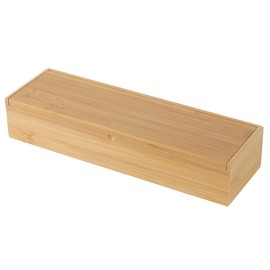 AllBright Cutlery Case Chopstick Holder Box Box Fork Spoon Storage with Lid Waterproof Bamboo Simple