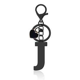Fashion Alphabet Initial Letter Keychain Keyring Alphabet Keychain for Women Initial Letter Keyring Bag Charm Birthday Gift for Female Girls Women Girlfriend Heart Pendant Key Ring for Wallet Purses