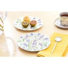 Grace Teaware 7.5" Purple Meadow Bone China Dessert Plates Set of 4