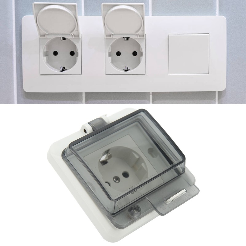 Standard IP66 Waterproof Wall Outlet Wall Mounted Concealed Plug Adapter
