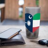 South Carolina and Italy Flags: Heart Shaped Unity Stainless Steel