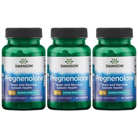 Swanson Pregnenolone - Super Strength 50 mg 60 Caps 3 Pack