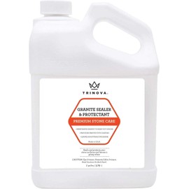 TriNova Granite Sealer & Protector Gallon Refill- Made in USA, Best Stone Polish, Protectant & Care Product - Easy Maintenance for Clean Countertop Surface, Marble, Tile 128 fl oz