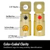 InstallGear 1/0 AWG Gauge Gold Ring Set Screw Battery Ring