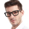 MARE AZZURO Retro Square Reading Glasses Men Large Readers 1.0