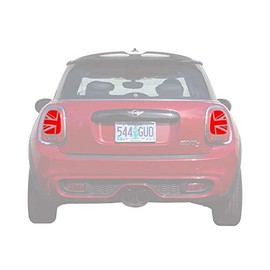 CravenSpeed Union Jack Taillight Overlays for MINIs (MINI Cooper F56 2014-2024, Dark Red) | Vinyl Decals
