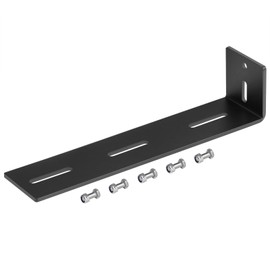 OTTFF 2 Pack 13-1/4" x 3" Black Awning Brackets Ceiling Roof Rack for Vehicle Car Truck Accessories, Universal L Mounting Bracket, Carbon Steel