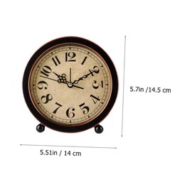 MAGICLULU Vintage Alarm Clock Silent Retro Tabletop Clock for Home Office Unique Design for Family and Friends