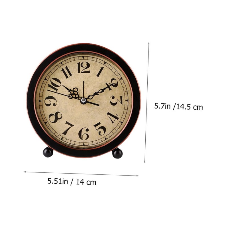 MAGICLULU Vintage Alarm Clock Silent Retro Tabletop Clock for Home