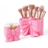 2 Pcs Pink Bow Toothbrush Holder for Bathrooms